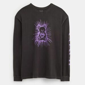 New with tags. SOLD OUT!,lCOACH bear graphic Retro long sleeve tee 
MSRP $178